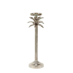 Silver Palm Candle Stick Large