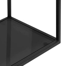 Load image into Gallery viewer, Grey Glass Console Table with Black Base