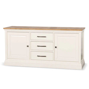 White Sideboard Unit with Natural Top
