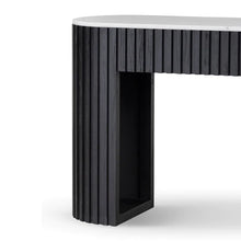 Load image into Gallery viewer, Black Console Table with White Marble