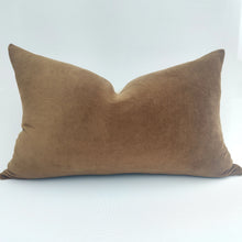Load image into Gallery viewer, Arendal est. 2020 - Toffee Velvet &amp; French Linen Cushion