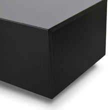 Load image into Gallery viewer, Walnut & Matt Black Extendable Entertainment Unit