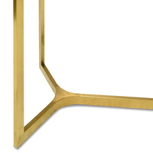 Load image into Gallery viewer, Glass Console Table with Gold Base