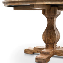 Load image into Gallery viewer, 1.4m Round Rustic Natural Dining Table
