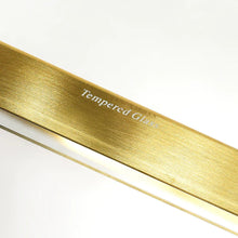 Load image into Gallery viewer, Glass Console Table with Gold Base