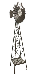 Rustic Windmill Garden Sculpture