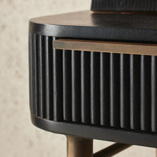 Load image into Gallery viewer, Black and Gold Ribbed Console