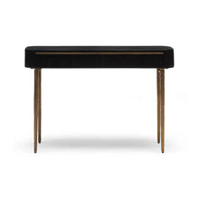 Load image into Gallery viewer, Black and Gold Ribbed Console