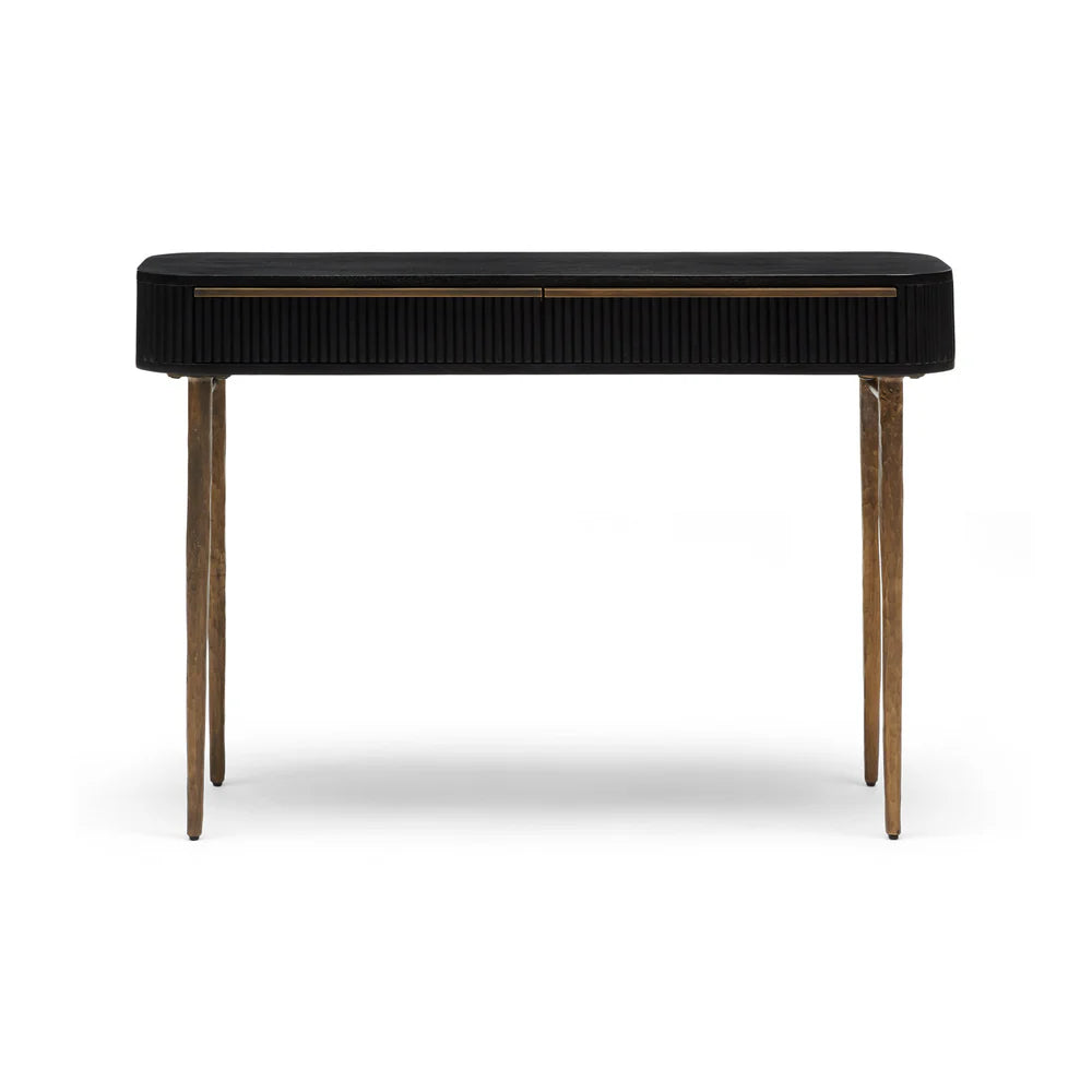 Black and Gold Ribbed Console – Splendour Living Cobbitty