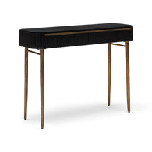 Load image into Gallery viewer, Black and Gold Ribbed Console