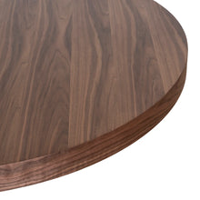 Load image into Gallery viewer, 1.1m round walnut coffee table