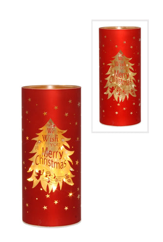 Candle Holder Tree Red Large