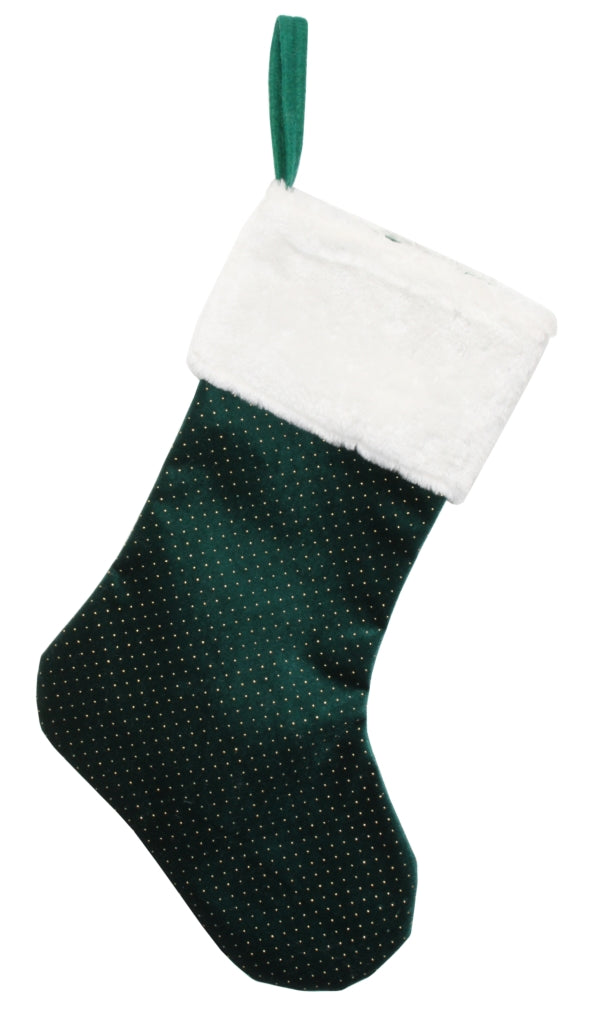 Polka Dot Emerald Stocking