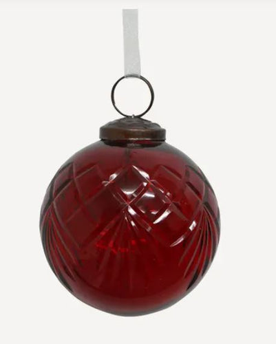 Red Glass Bauble Large