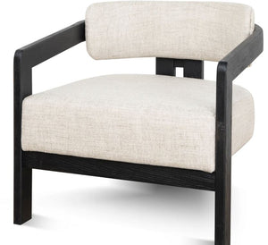 Linen Black Armchair