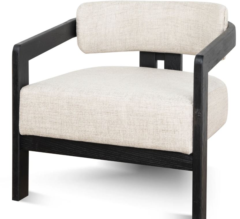 Linen Black Armchair