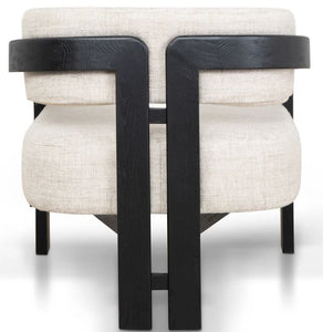 Linen Black Armchair