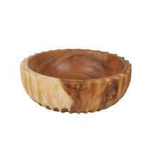Load image into Gallery viewer, Ripple Bowl Natural Teak
