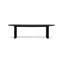 Load image into Gallery viewer, Black Curved Rectangular Dining Table