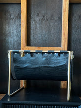 Load image into Gallery viewer, Magazine Holder Brass &amp; Black