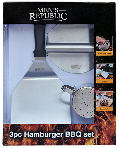 Men's Republic Hamburger BBQ Set - 3pcs