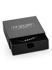 Men's Four-Braid Leather Bracelet in Black