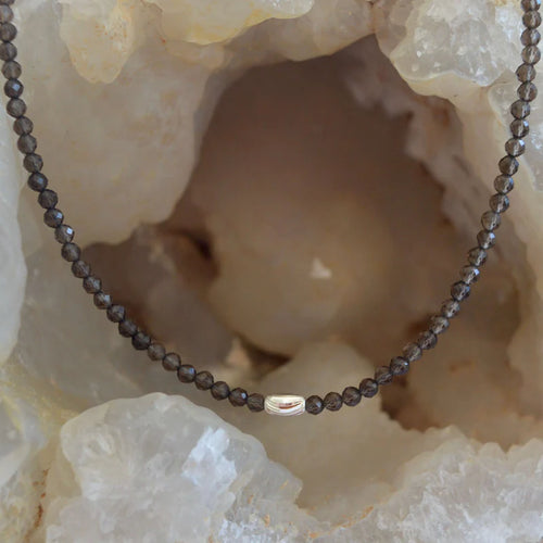Silver Smokey Quartz Necklace