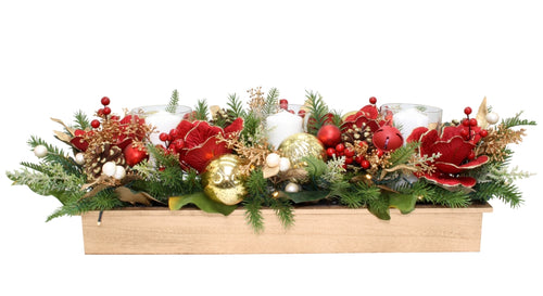 Candle Holder Centrepiece Crimson