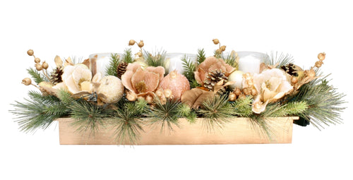 Candle Holder Centerpiece Champagne