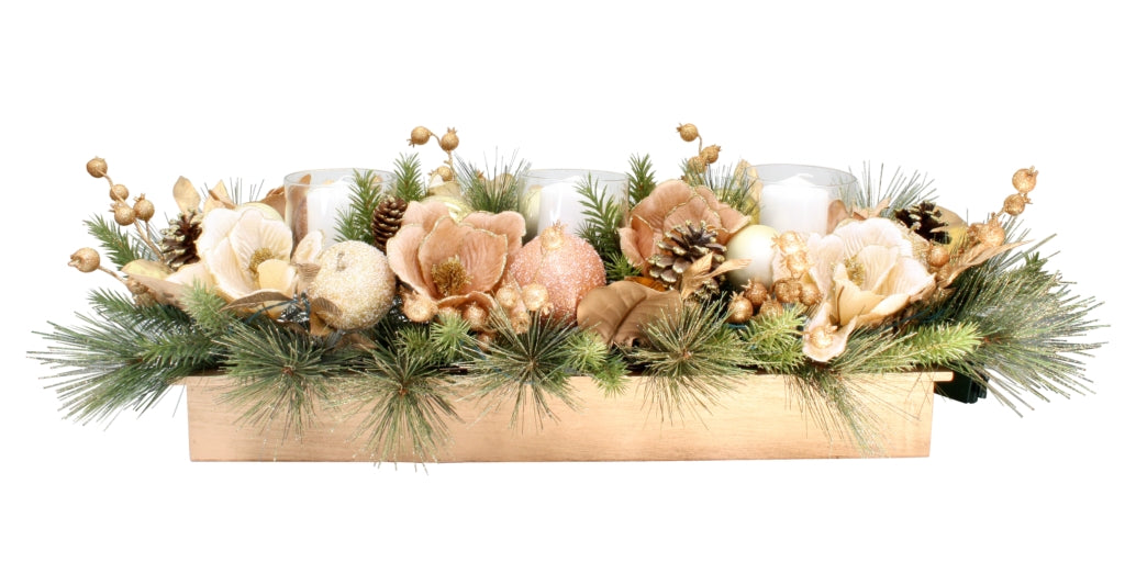 Candle Holder Centerpiece Champagne