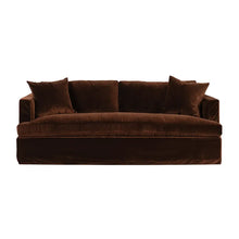 Load image into Gallery viewer, Dark Chocolate Velvet 3-seater Sofa