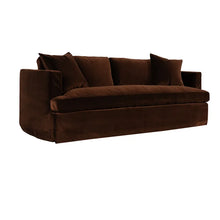 Load image into Gallery viewer, Dark Chocolate Velvet 3-seater Sofa