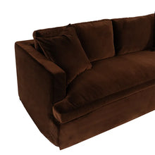 Load image into Gallery viewer, Dark Chocolate Velvet 3-seater Sofa