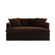 Load image into Gallery viewer, Dark Chocolate Velvet 2-seater Sofa