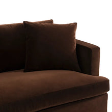 Load image into Gallery viewer, Dark Chocolate Velvet 2-seater Sofa