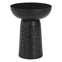 Load image into Gallery viewer, Carved Black Side Table