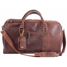 Load image into Gallery viewer, Leather Overnight Travel Bag - Sandal