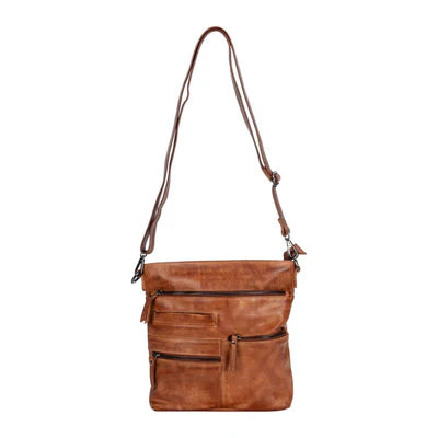 Leather Shoulder Bag Liane Cognac