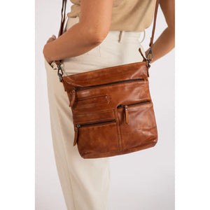 Leather Shoulder Bag Liane Cognac