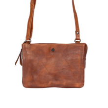 Load image into Gallery viewer, Leather Shoulder Bag Cognac