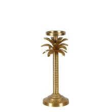 Load image into Gallery viewer, Gold Palm Candle Stick Small