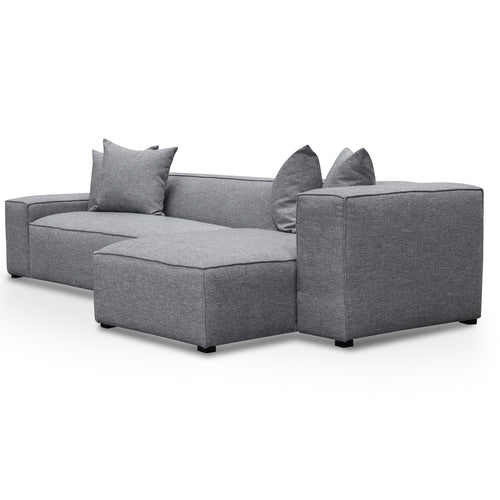 Graphite Grey Three-Seater Right Chaise Sofa