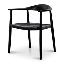 Load image into Gallery viewer, Full Black Hans Wegner Replica Dining Chair