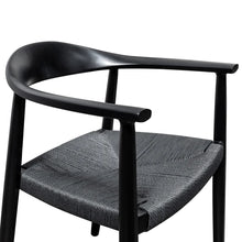 Load image into Gallery viewer, Full Black Hans Wegner Replica Dining Chair