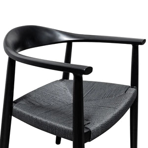 Full Black Hans Wegner Replica Dining Chair