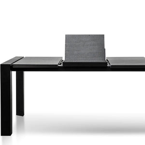 2.1m-3.5m Extendable Black MDF Dining Table