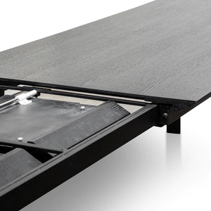 2.1m-3.5m Extendable Black MDF Dining Table