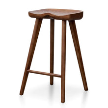 Load image into Gallery viewer, Walnut Wooden Bar Stool