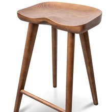 Load image into Gallery viewer, Walnut Wooden Bar Stool