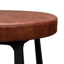 Load image into Gallery viewer, Rustic Brown Bar Stool with Black Legs